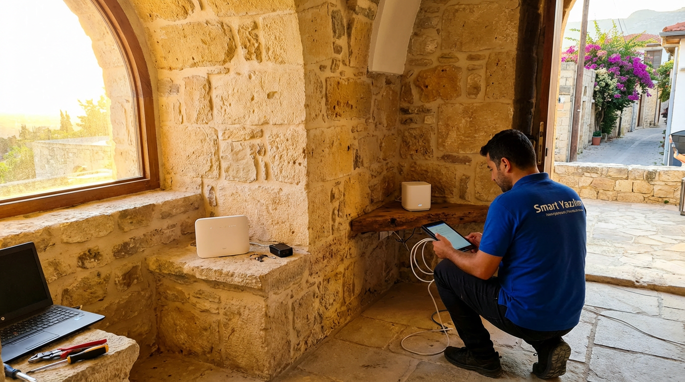 Girne taş ev wifi kurulumu - Mesh sistem