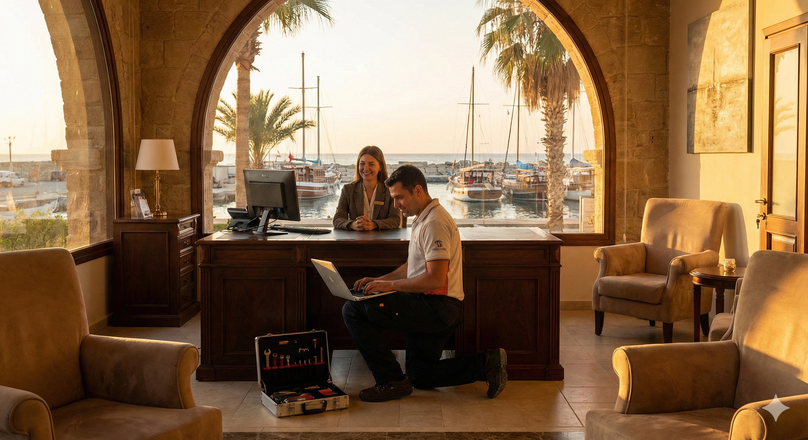 Girne turizm bölgesi IT servisi - otel ve restoran teknik desteği