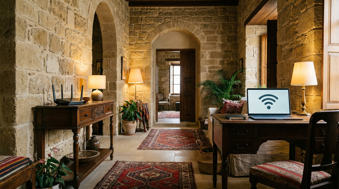 Lefkoşa Surlariçi tarihi evlerde Mesh WiFi kurulumu