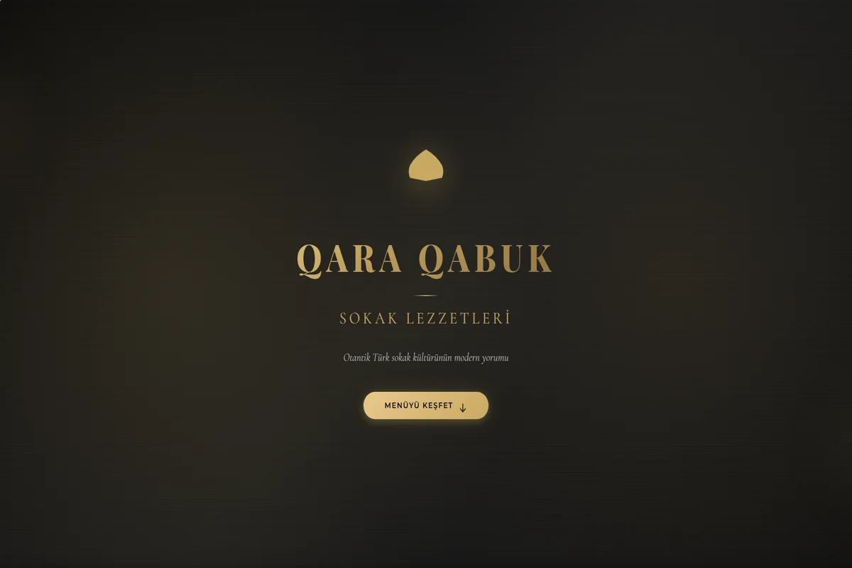 Qara Qabuk V2 QR Menü masaüstü - Alternatif lüks restoran dijital menü
