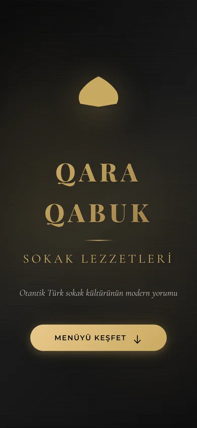 Qara Qabuk V2 QR Menü mobil - Şık restoran online menü