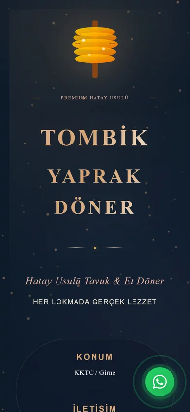 Tombik Restaurant QR Menü mobil - Kapsamlı online menü