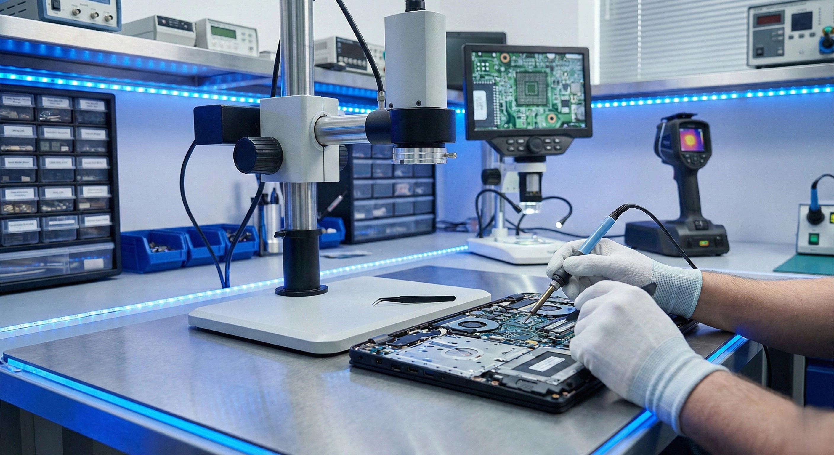 Smart Yazılım laptop tamir atölyesi - BGA rework istasyonu ve profesyonel ekipmanlar